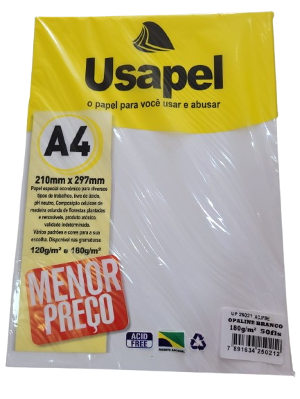 Papel Opaline 180g/m² 50fls